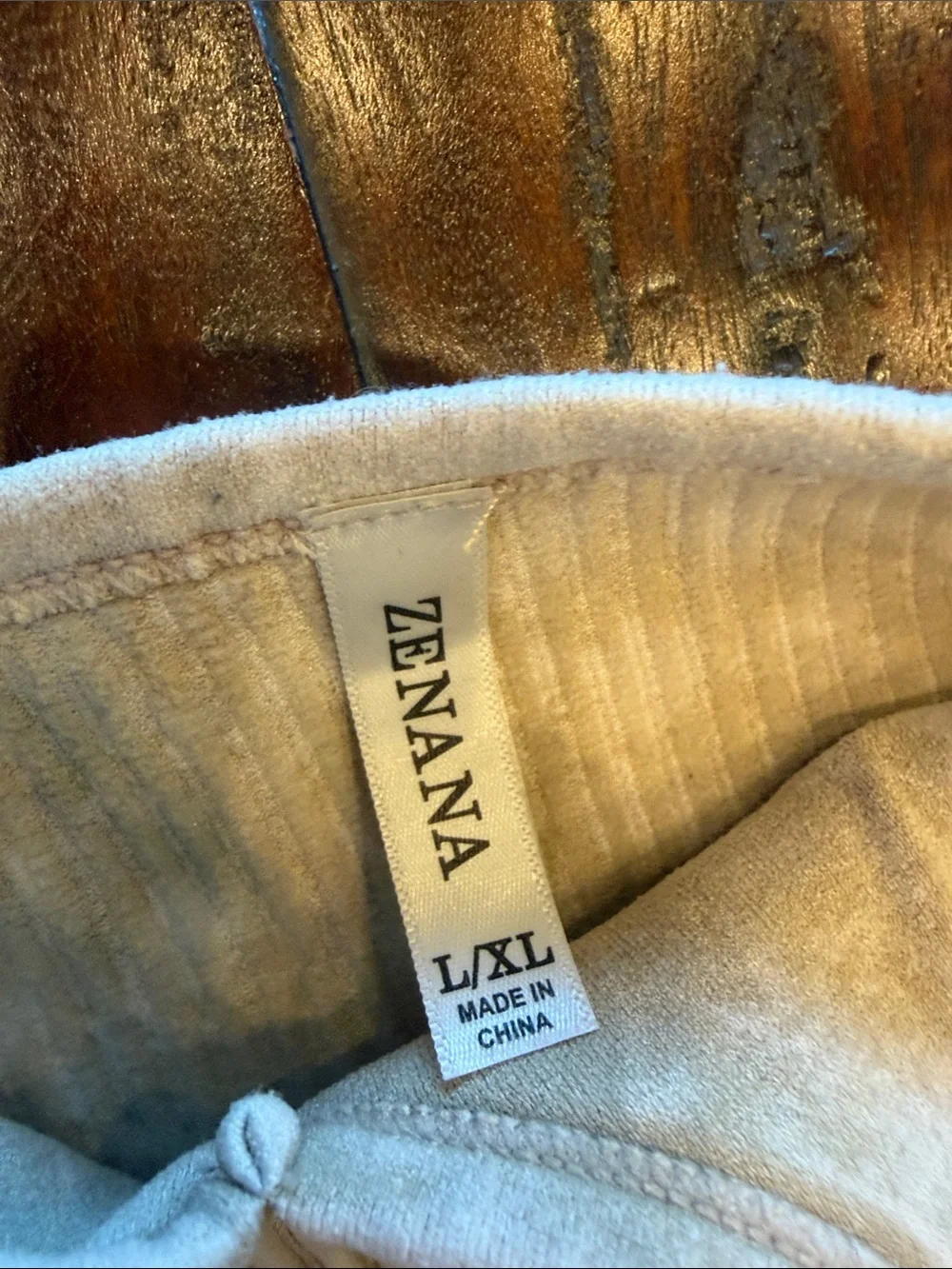 Zenana Outfitters Ribbed V-Neck Tank Top - Beige/Cream